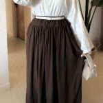 Linen Skirt - Brown