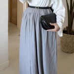 Linen Skirt - Grey