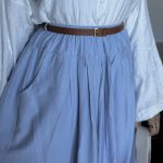 Linen Skirt - Blue