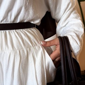 Linen Skirt - White ( Doublée )