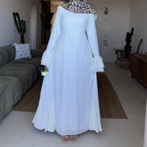 The Feathery Dress White