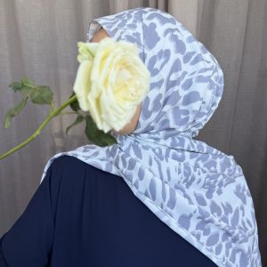 Foulard Léopard Gris