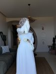 The Feathery Dress White