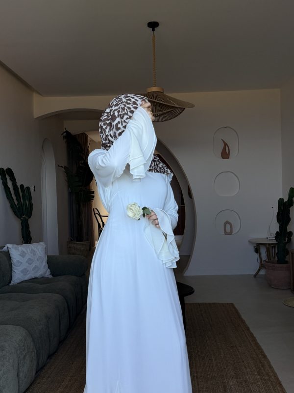 The Feathery Dress White