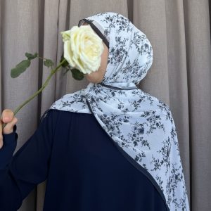 Foulard Fleuri - Noir