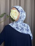Foulard Fleuri - Bleu Nuit