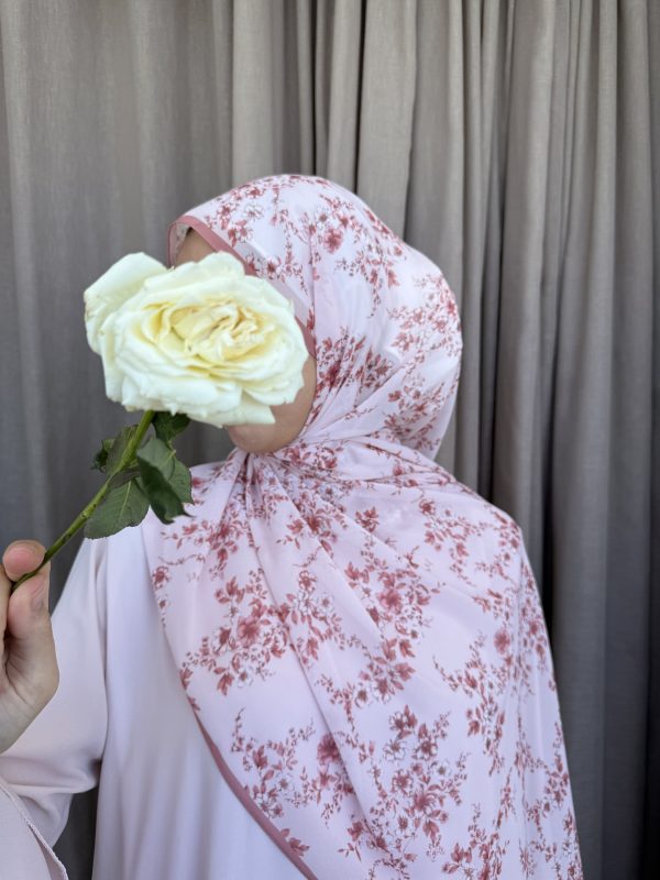 Foulard Fleuri - Rose