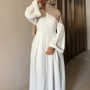 Robe en Lin - Blanche đ€