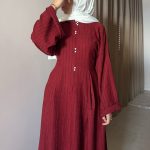 Robe en Lin - Grenat đ„