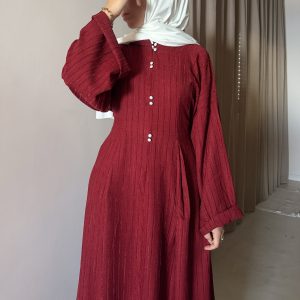 Robe en Lin - Grenat đ„