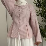Stripped Linen Blouse - Baby Pink 💗